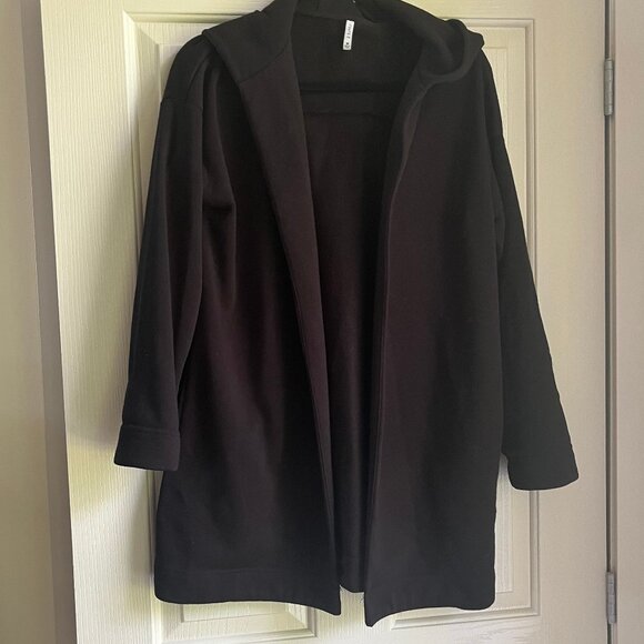 Z SUPPLY Soft Spun Black Hooded Cardigan Sweater SIZE M EXCELLENT - Picture 2 of 13